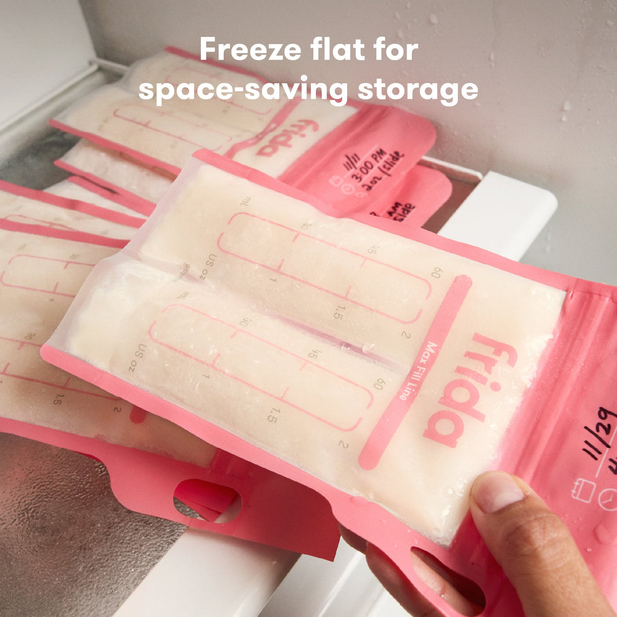 Breastmilk Storage Bags, 50ct Split Stash Freeze & Thaw Milk Bag